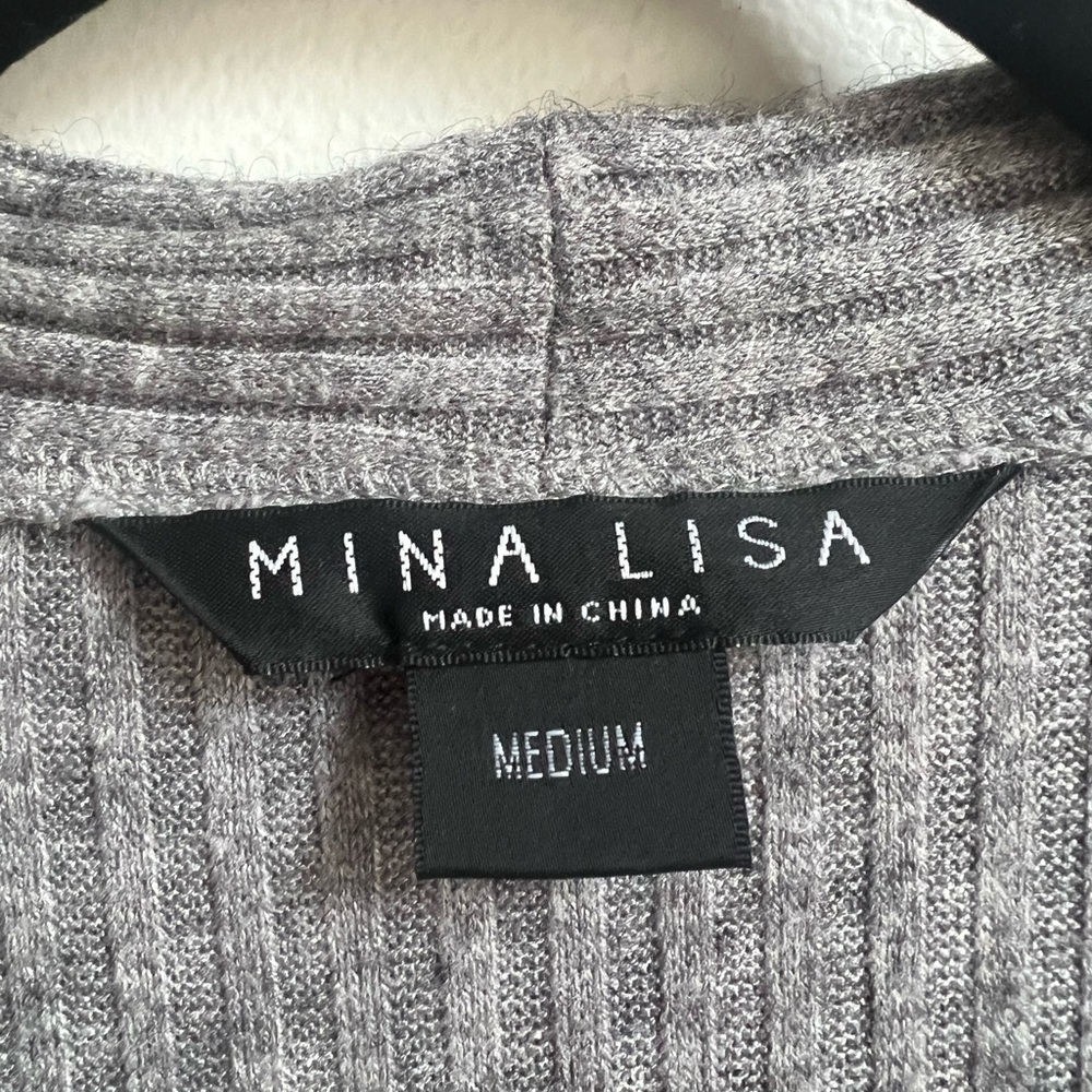 Gray Ribbed Maxi Cardigan - Picture 3 of 3